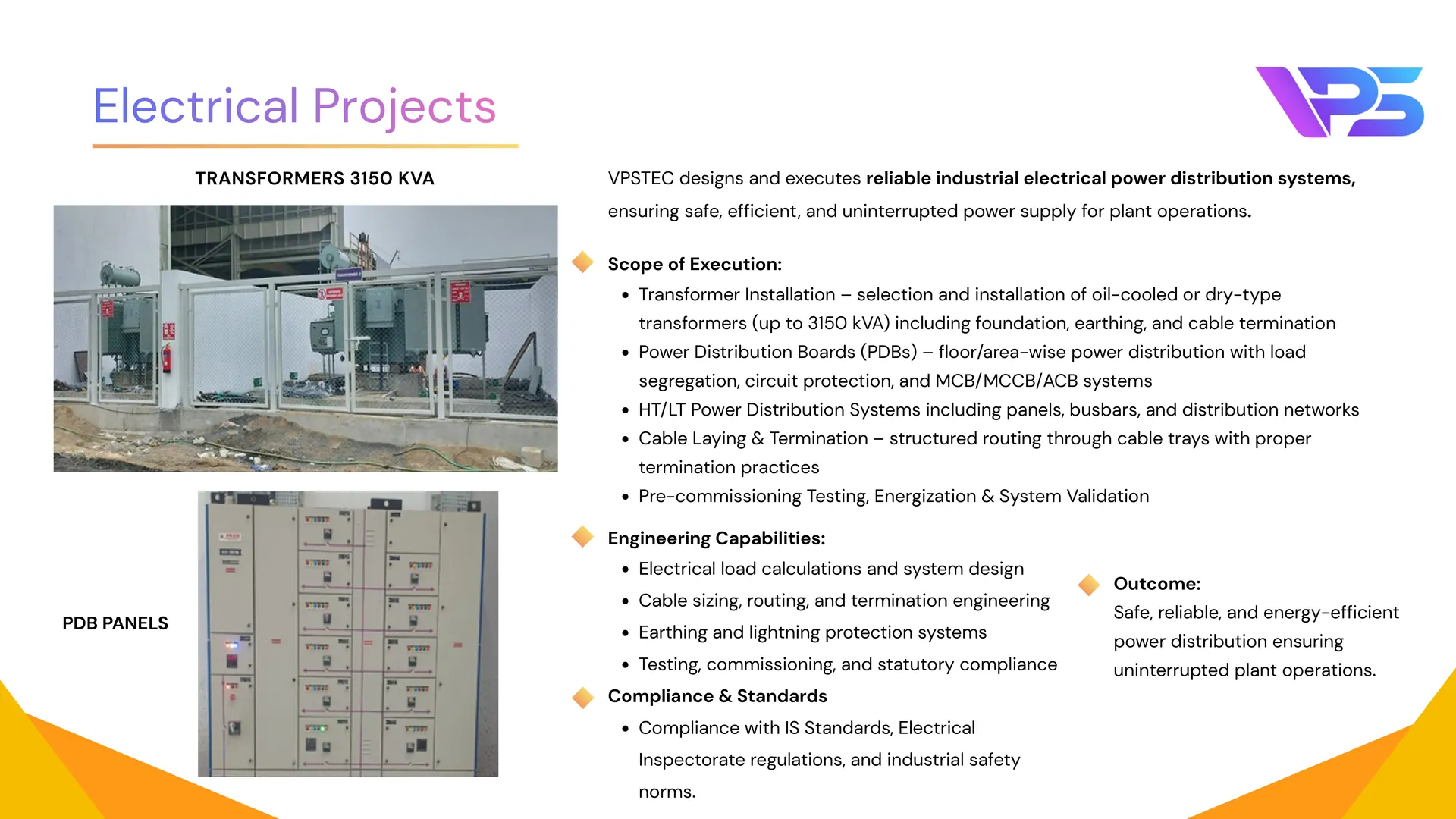 Electrical Projects. Company profile slide 11 of 18.