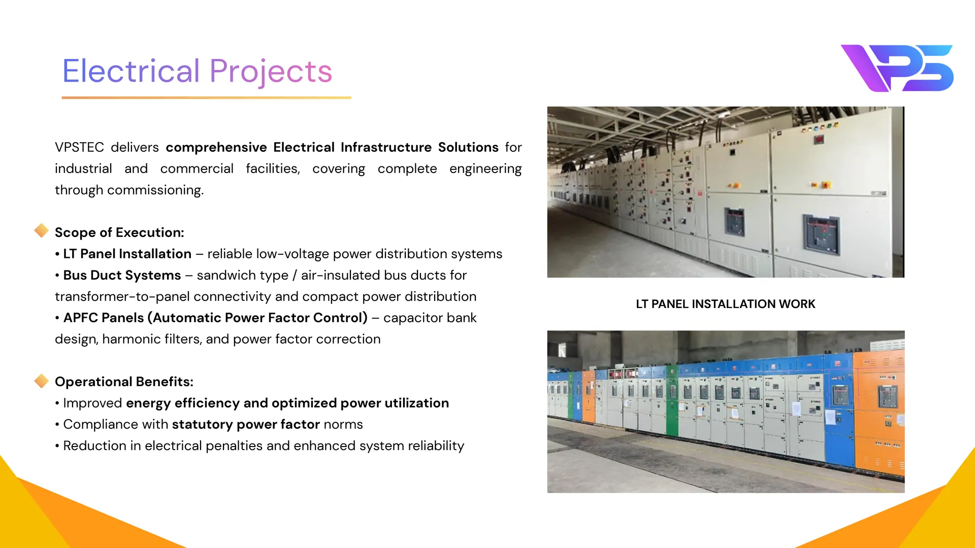 Electrical Projects. Company profile slide 12 of 18.