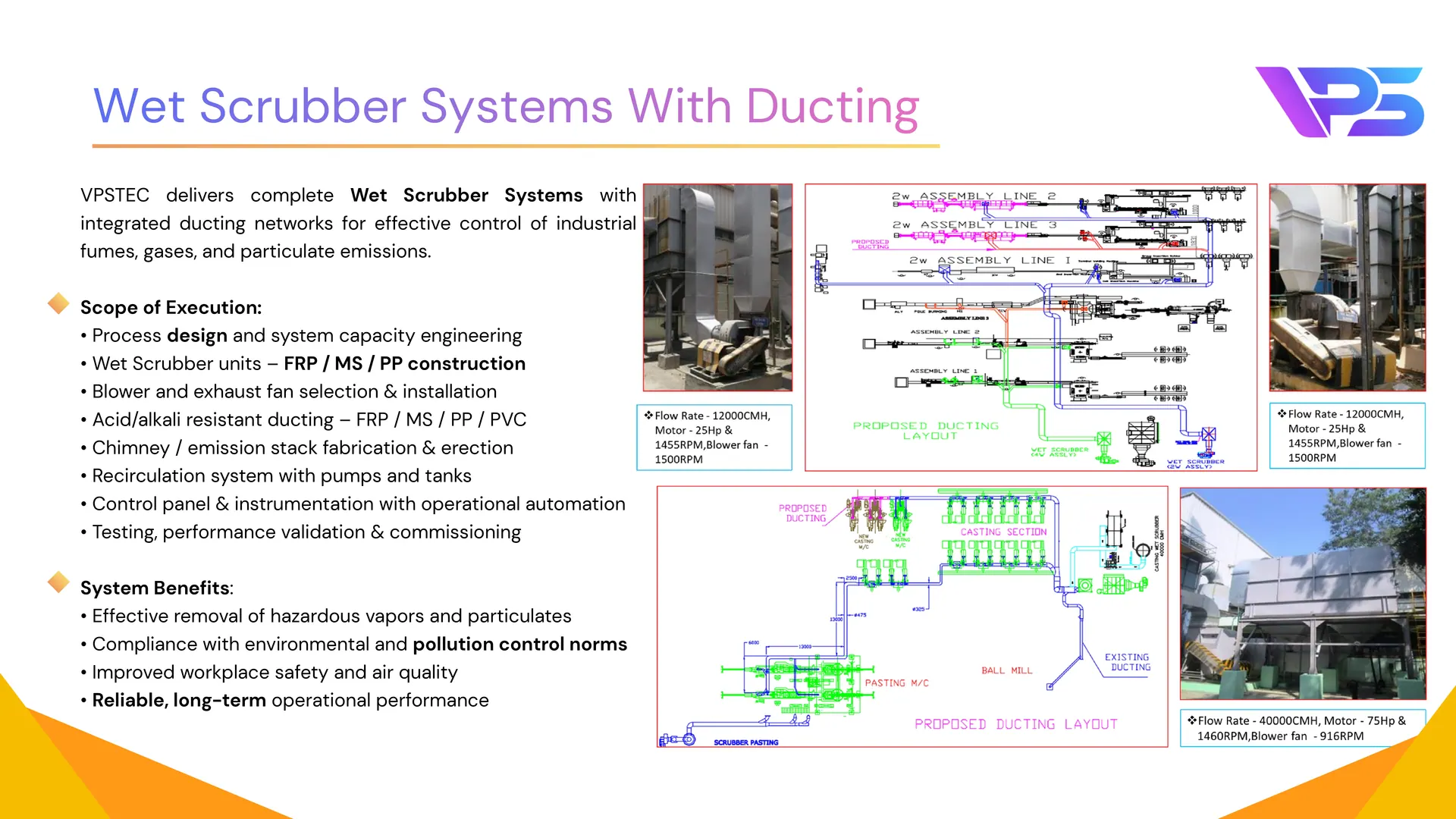 Wet Scrubber Systems With Ducting. Company profile slide 6 of 18.